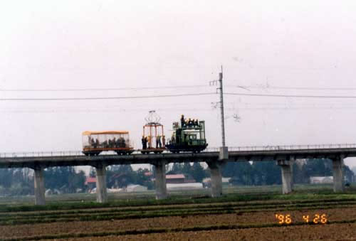 写真：ほくほく線、鉄道敷設工事